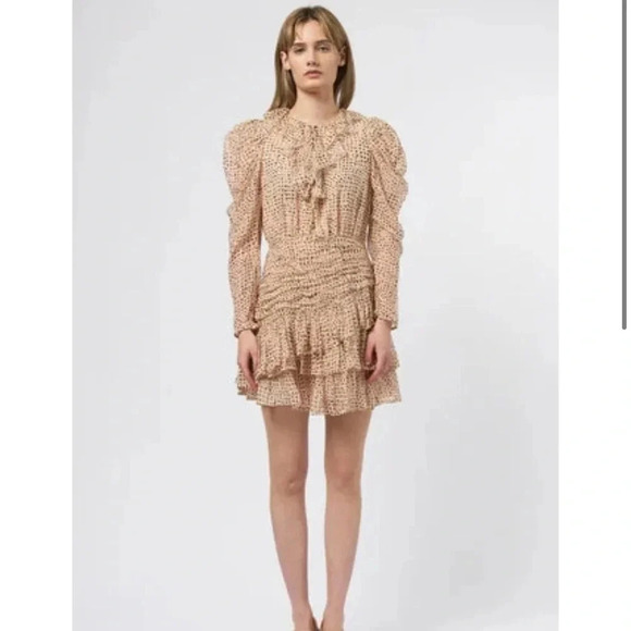 NWT!! Ulla Johnson - CECILY DRESS LEOPARD IKAT DOT - Size 6 - Picture 3 of 13